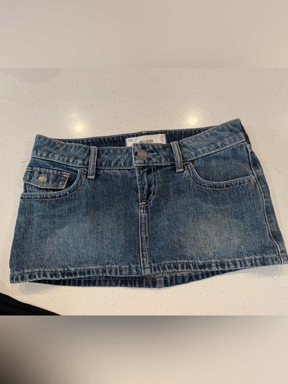Hollister Blue Denim Mini Skort